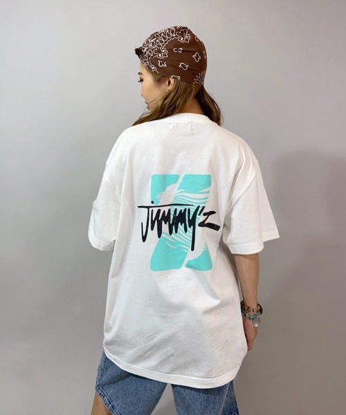 JIMMY'Z（ジミーズ）の「【ムラサキスポーツ別注】JIMMYZ/ジミーズ   ビッグシルエット  バックプリントＴシャツ  JM-MU2103（Tシャツ/カットソー・レディース・ブラック系その他2/ホワイト系その他/ブラック系その他・L/M）」の8枚目の写真
