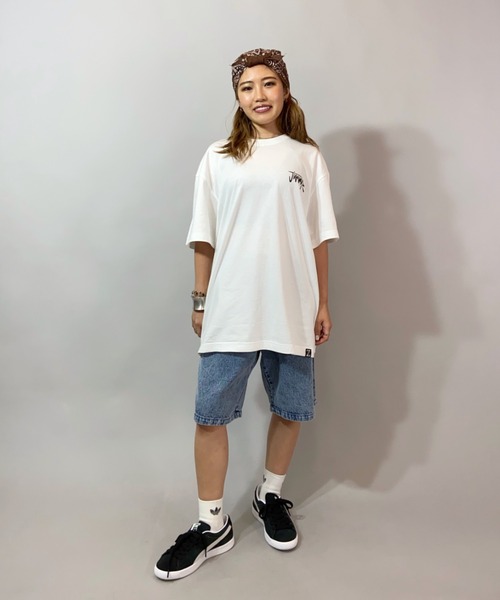 JIMMY'Z（ジミーズ）の「【ムラサキスポーツ別注】JIMMYZ/ジミーズ   ビッグシルエット  バックプリントＴシャツ  JM-MU2103（Tシャツ/カットソー・レディース・ブラック系その他2/ホワイト系その他/ブラック系その他・L/M）」の9枚目の写真