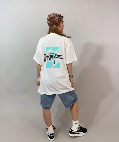 JIMMY'Z（ジミーズ）の「【ムラサキスポーツ別注】JIMMYZ/ジミーズ   ビッグシルエット  バックプリントＴシャツ  JM-MU2103（Tシャツ/カットソー・レディース・ブラック系その他2/ホワイト系その他/ブラック系その他・L/M）」の10枚目の写真