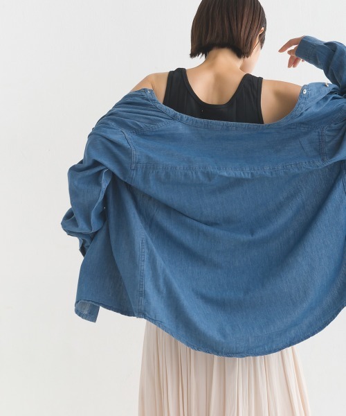 OMNES Another Edition（オムネス アナザーエディション）の「汗染み防止リブ裾ラウンドタンク（タンクトップ・レディース・ホワイト/ラベンダー/ブラック/ベージュ/イエロー/ホワイト×ブラック・FREE）」の17枚目の写真