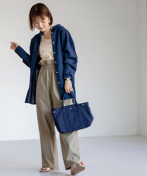 coen(コーエン)の「スラブフライスアシンメトリータンクトップ(Tシャツ/カットソー・レディース・ネイビー/ナチュラル/ブラウン/ライトブルー・MEDIUM/LARGE)」の6枚目の写真