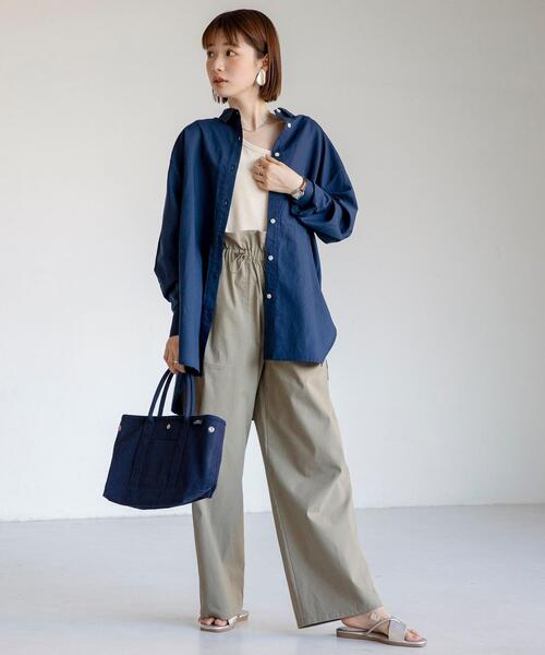 coen(コーエン)の「スラブフライスアシンメトリータンクトップ(Tシャツ/カットソー・レディース・ネイビー/ナチュラル/ブラウン/ライトブルー・MEDIUM/LARGE)」の7枚目の写真