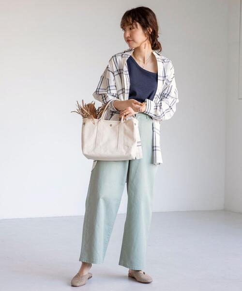 coen(コーエン)の「スラブフライスアシンメトリータンクトップ(Tシャツ/カットソー・レディース・ネイビー/ナチュラル/ブラウン/ライトブルー・MEDIUM/LARGE)」の18枚目の写真