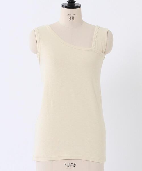 coen(コーエン)の「スラブフライスアシンメトリータンクトップ(Tシャツ/カットソー・レディース・ネイビー/ナチュラル/ブラウン/ライトブルー・MEDIUM/LARGE)」の19枚目の写真