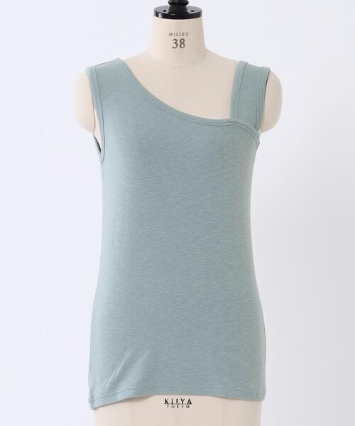 coen(コーエン)の「スラブフライスアシンメトリータンクトップ(Tシャツ/カットソー・レディース・ネイビー/ナチュラル/ブラウン/ライトブルー・MEDIUM/LARGE)」の21枚目の写真