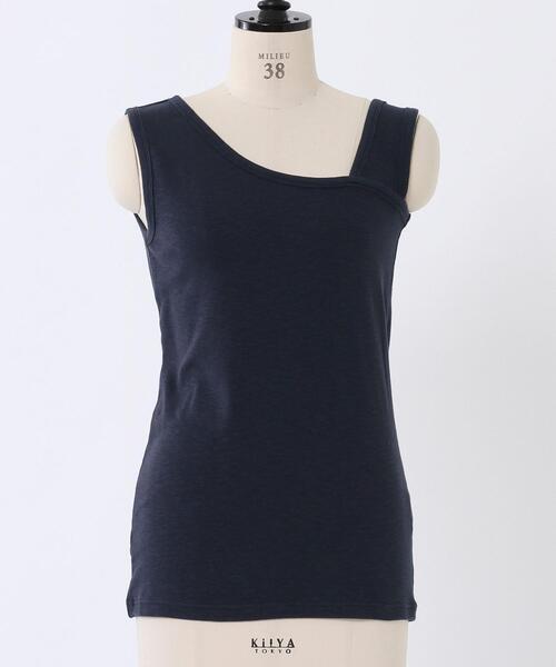 coen(コーエン)の「スラブフライスアシンメトリータンクトップ(Tシャツ/カットソー・レディース・ネイビー/ナチュラル/ブラウン/ライトブルー・MEDIUM/LARGE)」の22枚目の写真