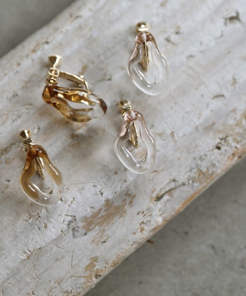 select MOCA（セレクトモカ）の「2021 SS ウェーブフープクリアイヤリング（イヤリング・レディース・ピンク/ライトブラウン・FREE）」の8枚目の写真