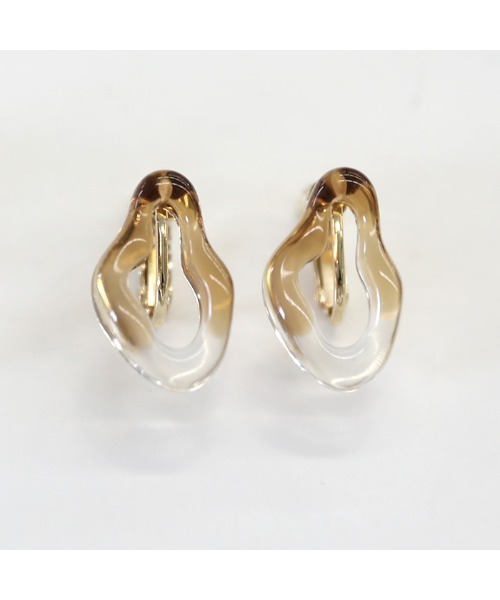 select MOCA（セレクトモカ）の「2021 SS ウェーブフープクリアイヤリング（イヤリング・レディース・ピンク/ライトブラウン・FREE）」の12枚目の写真