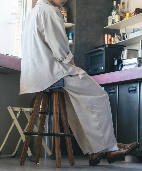 epnok（エプノック）の「リネンバルーンワイドパンツ（その他パンツ・メンズ・ダークブラウン/オフホワイト・SMALL/LARGE/MEDIUM）」の14枚目の写真