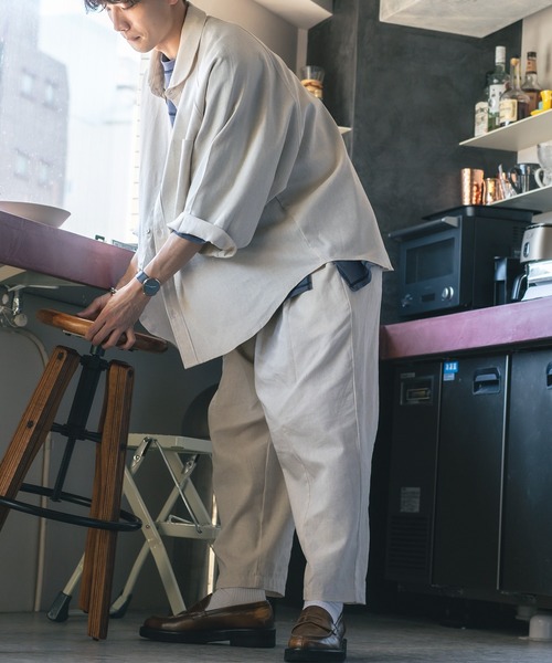 epnok（エプノック）の「リネンバルーンワイドパンツ（その他パンツ・メンズ・ダークブラウン/オフホワイト・SMALL/LARGE/MEDIUM）」の15枚目の写真