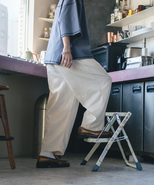 epnok（エプノック）の「リネンバルーンワイドパンツ（その他パンツ・メンズ・ダークブラウン/オフホワイト・SMALL/LARGE/MEDIUM）」の9枚目の写真