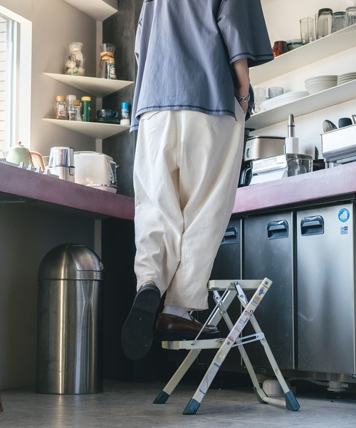 epnok（エプノック）の「リネンバルーンワイドパンツ（その他パンツ・メンズ・ダークブラウン/オフホワイト・SMALL/LARGE/MEDIUM）」の11枚目の写真