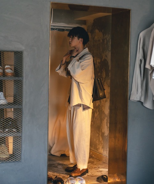 epnok（エプノック）の「リネンバルーンワイドパンツ（その他パンツ・メンズ・ダークブラウン/オフホワイト・SMALL/LARGE/MEDIUM）」の16枚目の写真