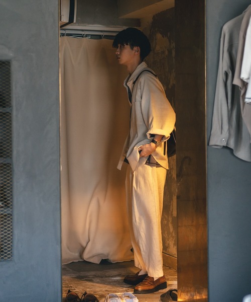 epnok（エプノック）の「リネンバルーンワイドパンツ（その他パンツ・メンズ・ダークブラウン/オフホワイト・SMALL/LARGE/MEDIUM）」の17枚目の写真