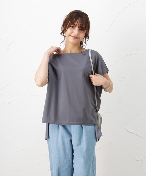 NAVY(ネイビー)の「半袖Tシャツ(シャツ/ブラウス・レディース・ブラック/ピンク/イエロー/ブルー/アイボリー・フリー)」の4枚目の写真