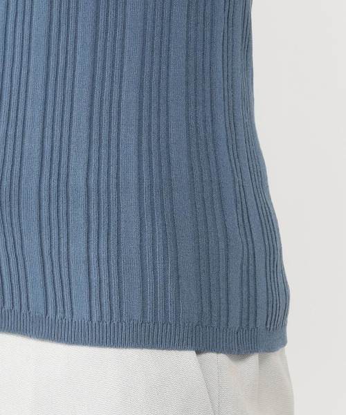 MEW'S REFINED CLOTHES（ミューズリファインドクローズ）の「接触冷感ランダムリブボートネックニット（ニット/セーター・レディース・ブラック/ベージュ/ブルー/ピンクベージュ/ホワイト/オレンジ系その他・MEDIUM）」の13枚目の写真