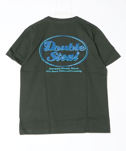 DOUBLE STEAL(ダブルスティール)の「DS 80's LOGO 半袖Tシャツ(Tシャツ/カットソー・メンズ・ホワイト/ブラック/ダークグリーン/アイボリー・MEDIUM/LARGE/X-LARGE/XX-LARGE)」の7枚目の写真