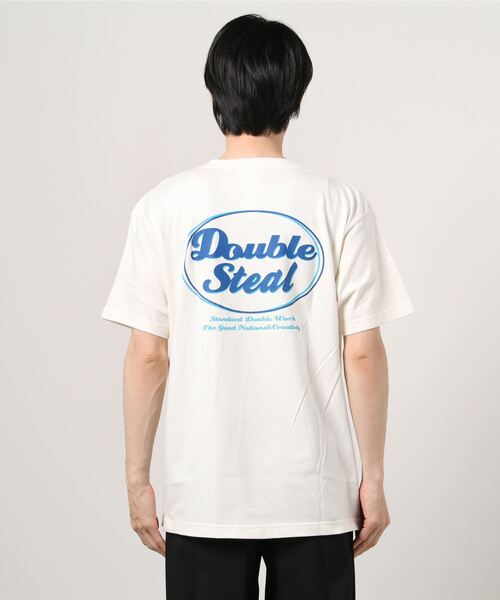 DOUBLE STEAL(ダブルスティール)の「DS 80's LOGO 半袖Tシャツ(Tシャツ/カットソー・メンズ・ホワイト/ブラック/ダークグリーン/アイボリー・MEDIUM/LARGE/X-LARGE/XX-LARGE)」の6枚目の写真