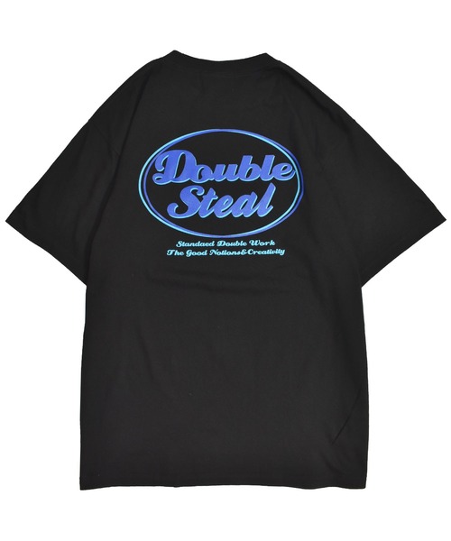 DOUBLE STEAL(ダブルスティール)の「DS 80's LOGO 半袖Tシャツ(Tシャツ/カットソー・メンズ・ホワイト/ブラック/ダークグリーン/アイボリー・MEDIUM/LARGE/X-LARGE/XX-LARGE)」の1枚目の写真