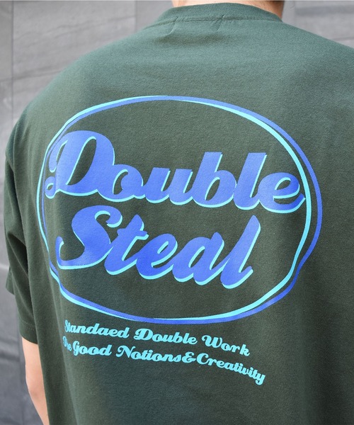 DOUBLE STEAL(ダブルスティール)の「DS 80's LOGO 半袖Tシャツ(Tシャツ/カットソー・メンズ・ホワイト/ブラック/ダークグリーン/アイボリー・MEDIUM/LARGE/X-LARGE/XX-LARGE)」の15枚目の写真
