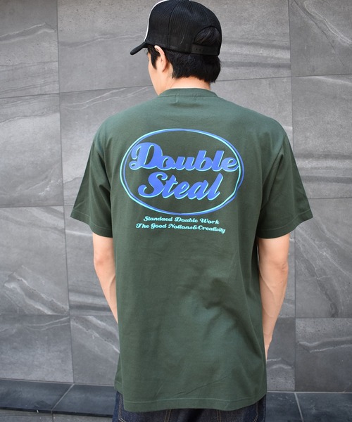 DOUBLE STEAL(ダブルスティール)の「DS 80's LOGO 半袖Tシャツ(Tシャツ/カットソー・メンズ・ホワイト/ブラック/ダークグリーン/アイボリー・MEDIUM/LARGE/X-LARGE/XX-LARGE)」の16枚目の写真