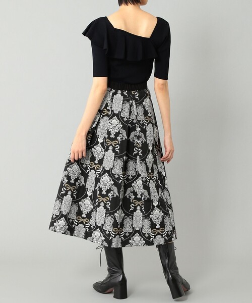 グレースコンチネンタル（GRACE CONTINENTAL）/サイドフリルリブニットトップ セール】サイドフリルリブニットトップ（ニット/セーター）｜GRACE