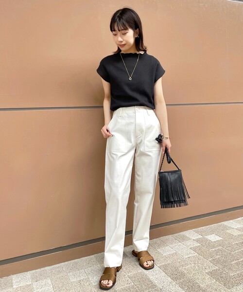 AG by aquagirl（エージーバイアクアガール）の「◆ワッシャーフレンチトップス【WEB限定サイズ】（Tシャツ/カットソー・レディース・オフホワイト/ライトブルー/イエロー/ブラック/キャメル・40/38/36）」の14枚目の写真