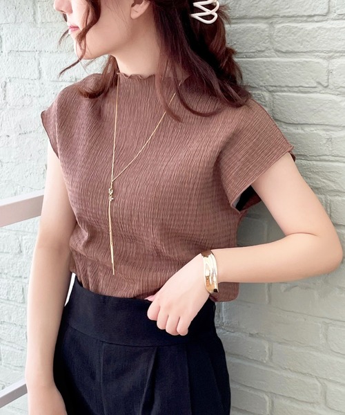 AG by aquagirl（エージーバイアクアガール）の「◆ワッシャーフレンチトップス【WEB限定サイズ】（Tシャツ/カットソー・レディース・オフホワイト/ライトブルー/イエロー/ブラック/キャメル・40/38/36）」の5枚目の写真