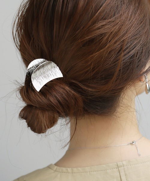 クラフト調メタルミニバンス A バレッタ ヘアクリップ Anemone アネモネ のファッション