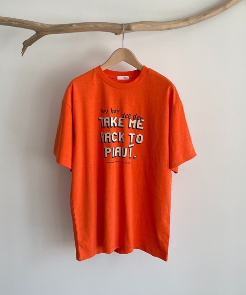 CANAL JEAN（キャナルジーン）の「via j(ヴィアジェイ) "PIAUI"半袖Tシャツ（Tシャツ/カットソー・レディース・ホワイト/チャコールグレー/オレンジ・ONE SIZE）」の15枚目の写真