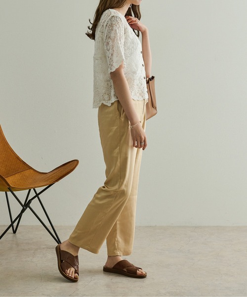 Ambre Neige（アンブルネージュ）の「シースルー刺繍ブラウス／【WEB/EC限定商品】（シャツ/ブラウス・レディース・ホワイト/ベージュ・FREE）」の13枚目の写真
