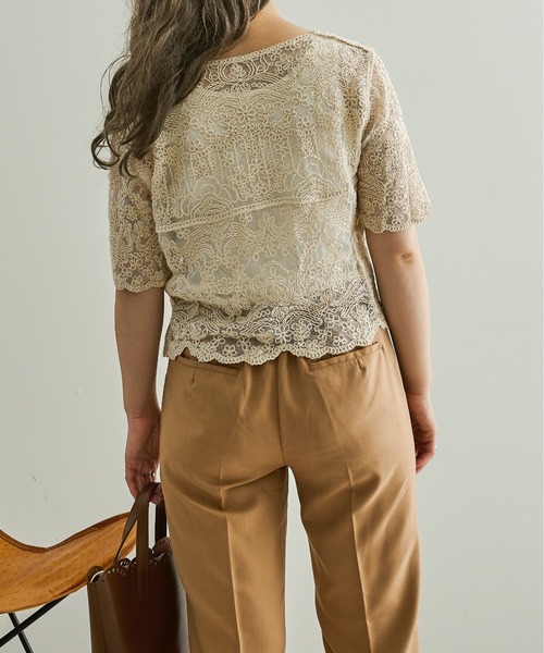 Ambre Neige（アンブルネージュ）の「シースルー刺繍ブラウス／【WEB/EC限定商品】（シャツ/ブラウス・レディース・ホワイト/ベージュ・FREE）」の15枚目の写真