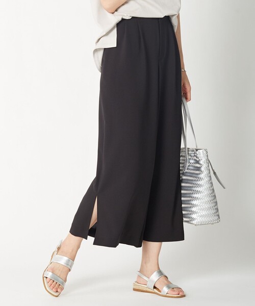 J.PRESS（ジェイプレス）の「【洗える・イージーケア】シックアンドシン 2WAYストレッチ セミワイドパンツ（その他パンツ・レディース・ブラック系/黄土色系/ダークブラウン系・11/7/9/13）」の2枚目の写真