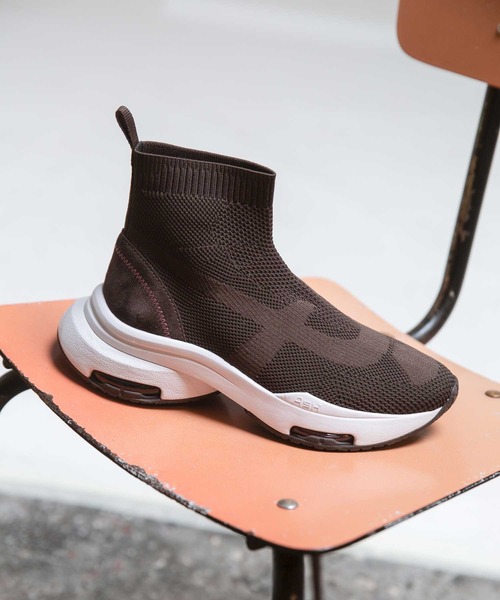 ASH(アッシュ)の「【OPTIC】ニットスニーカー(スニーカー・レディース・ネイビー/ブラウン・35/36/37/38/39/40)」の2枚目の写真