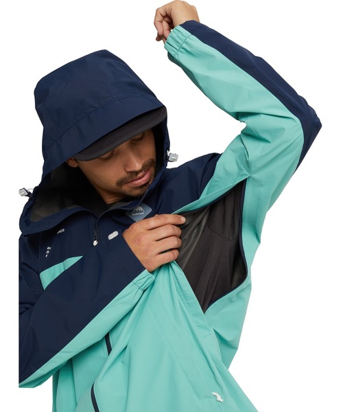 BURTON(バートン)の「GORE-TEX ゴアテックス 防水 パッカブル マウンテンパーカー(マウンテンパーカー・メンズ・ブラック/ミント・S/M/L/XL/XXL/XS)」の14枚目の写真