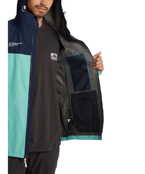 BURTON(バートン)の「GORE-TEX ゴアテックス 防水 パッカブル マウンテンパーカー(マウンテンパーカー・メンズ・ブラック/ミント・S/M/L/XL/XXL/XS)」の15枚目の写真