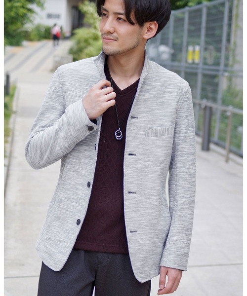 NICOLE CLUB FOR MEN（ニコルクラブフォーメン）の「【21年モデル】スラブカルゼスタンドブルゾン（ブルゾン・メンズ・グレー/ネイビー/ブラック系その他・M/L/XL/LL）」の2枚目の写真