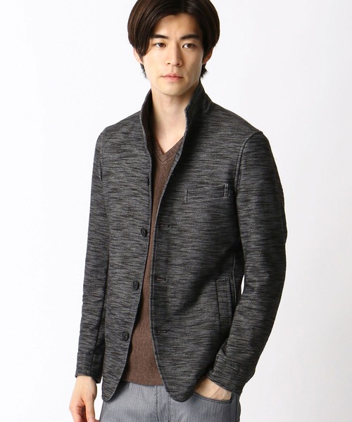 NICOLE CLUB FOR MEN（ニコルクラブフォーメン）の「【21年モデル】スラブカルゼスタンドブルゾン（ブルゾン・メンズ・グレー/ネイビー/ブラック系その他・M/L/XL/LL）」の5枚目の写真