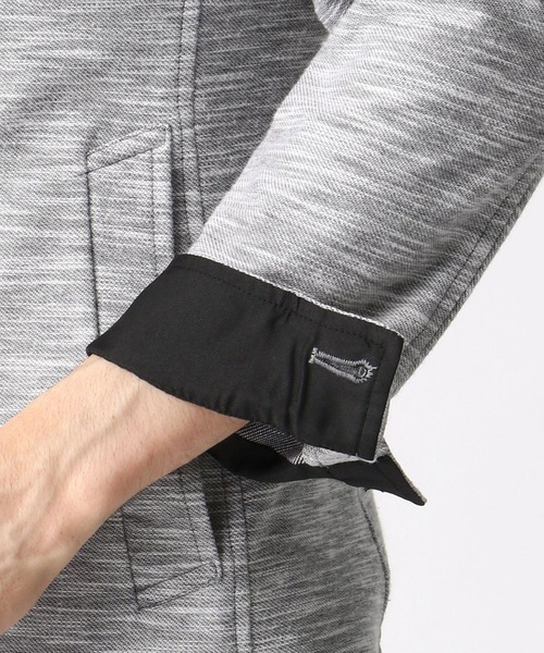 NICOLE CLUB FOR MEN（ニコルクラブフォーメン）の「【21年モデル】スラブカルゼスタンドブルゾン（ブルゾン・メンズ・グレー/ネイビー/ブラック系その他・M/L/XL/LL）」の13枚目の写真