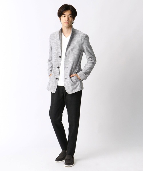 NICOLE CLUB FOR MEN（ニコルクラブフォーメン）の「【21年モデル】スラブカルゼスタンドブルゾン（ブルゾン・メンズ・グレー/ネイビー/ブラック系その他・M/L/XL/LL）」の18枚目の写真