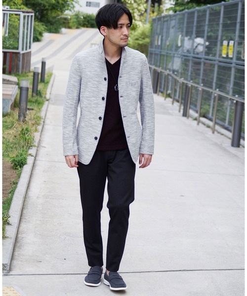 NICOLE CLUB FOR MEN（ニコルクラブフォーメン）の「【21年モデル】スラブカルゼスタンドブルゾン（ブルゾン・メンズ・グレー/ネイビー/ブラック系その他・M/L/XL/LL）」の19枚目の写真