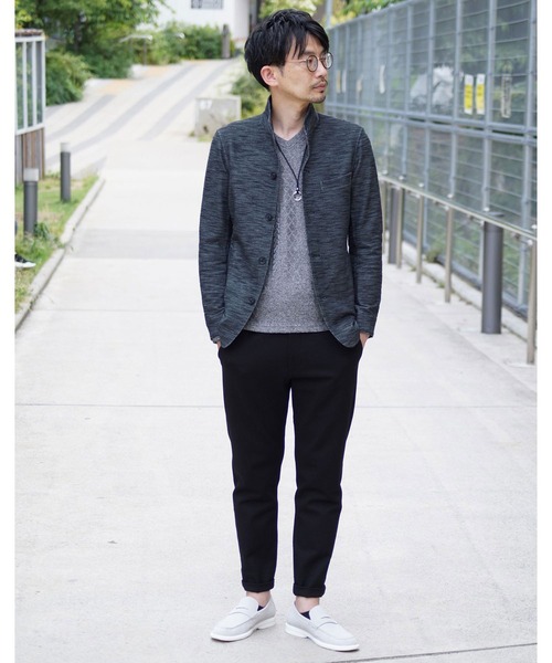 NICOLE CLUB FOR MEN（ニコルクラブフォーメン）の「【21年モデル】スラブカルゼスタンドブルゾン（ブルゾン・メンズ・グレー/ネイビー/ブラック系その他・M/L/XL/LL）」の20枚目の写真