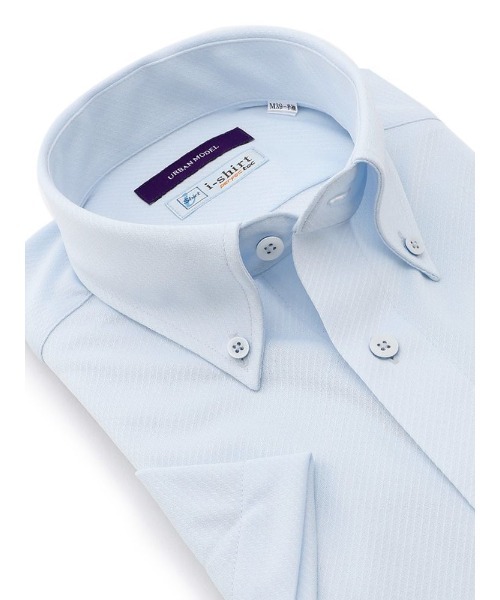 Perfect Suit FActory（パーフェクトスーツファクトリー）の「【バイオセンサー/完全ノーアイロン】半袖アイシャツ　ホワイト/サックス/グレー　WEB限定（ビジネスシャツ・メンズ・ホワイト/ライトグレー/サックスブルー・S/M/LL/3L/L）」の12枚目の写真