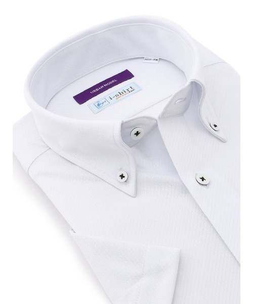 Perfect Suit FActory（パーフェクトスーツファクトリー）の「【バイオセンサー/完全ノーアイロン】半袖アイシャツ　ホワイト/サックス/グレー　WEB限定（ビジネスシャツ・メンズ・ホワイト/ライトグレー/サックスブルー・S/M/LL/3L/L）」の18枚目の写真