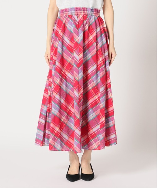 IENA（イエナ）の「チェックギャザースカート◆（スカート・レディース・グリーン/パープル/ピンク・FREE）」の8枚目の写真