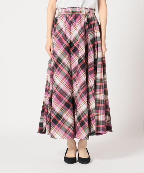 IENA（イエナ）の「チェックギャザースカート◆（スカート・レディース・グリーン/パープル/ピンク・FREE）」の18枚目の写真