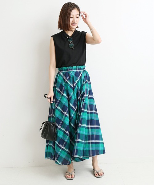 IENA（イエナ）の「チェックギャザースカート◆（スカート・レディース・グリーン/パープル/ピンク・FREE）」の20枚目の写真