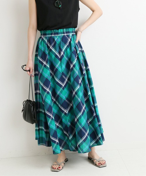 IENA（イエナ）の「チェックギャザースカート◆（スカート・レディース・グリーン/パープル/ピンク・FREE）」の22枚目の写真