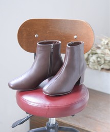 sango | スクエアトゥチャンキーローヒールショートブーツ(ブーツ)