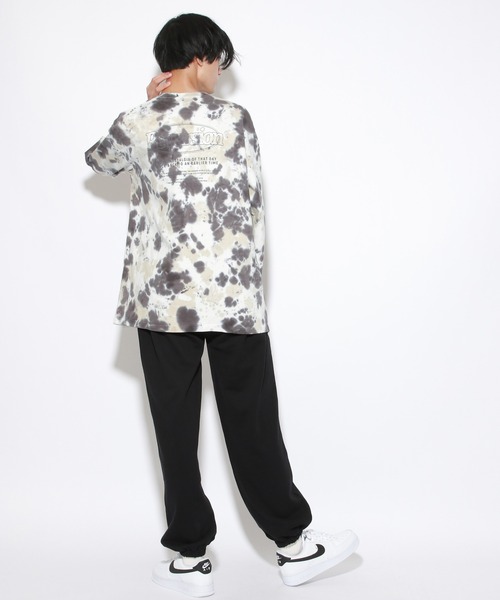 PBLIM（ページボーイリム）の「【PAGEBOYLIM】タイダイバックロゴロンT（Tシャツ/カットソー・レディース・チャコールグレー/ベージュ・MEDIUM/LARGE）」の5枚目の写真